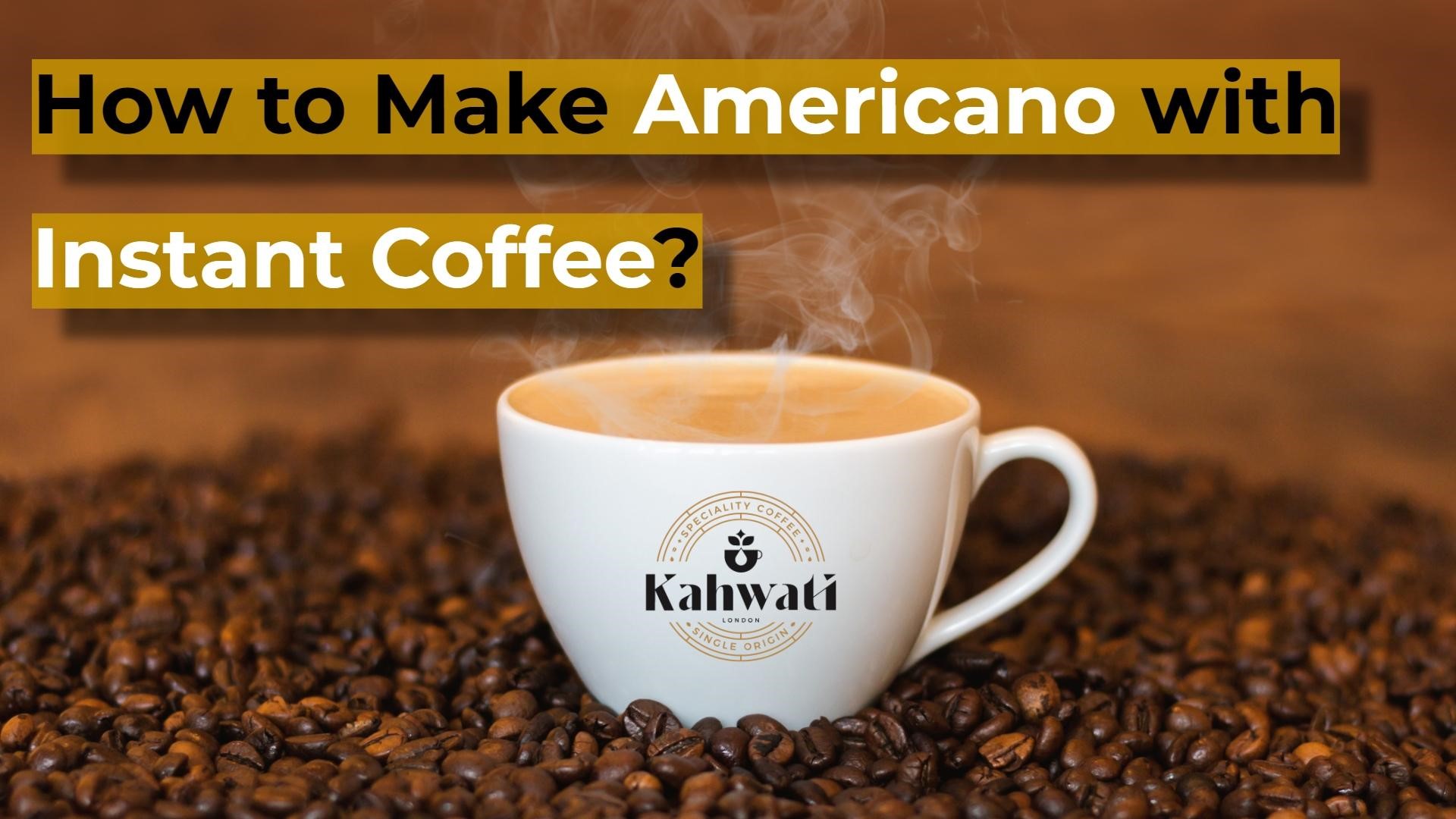 how to make Americano with instant coffee